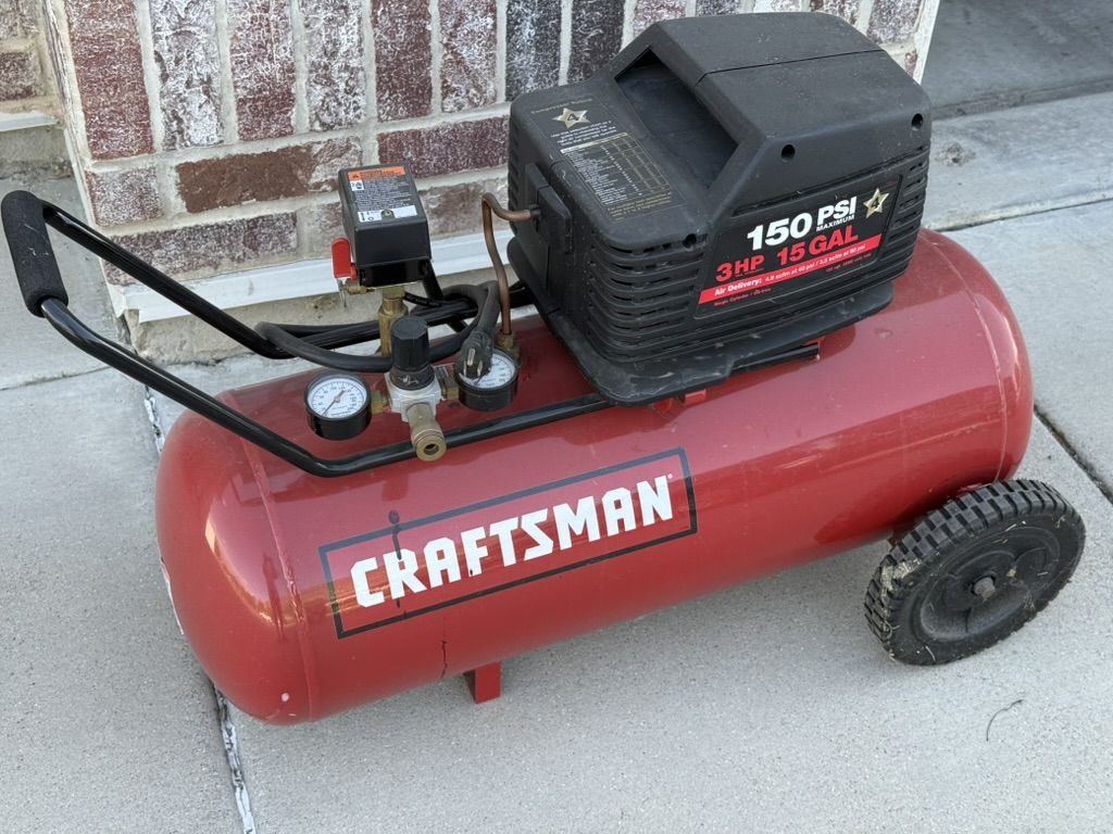 Craftsman Air Compressor – 3 HP, 15 Gallon, 150 PSI | Like New