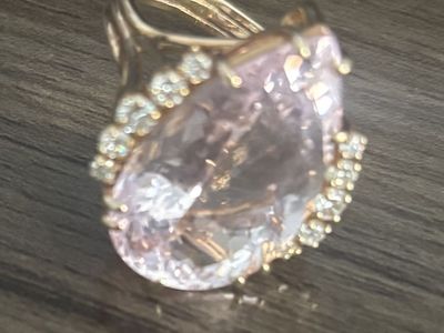 Morganite and Diamond Ring