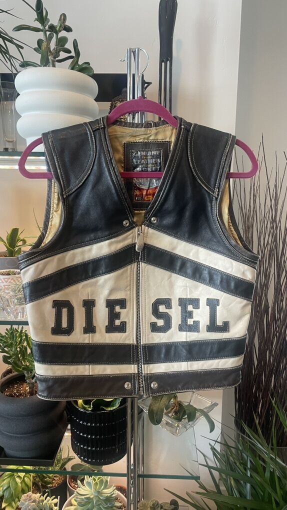 Diesel Flying Cougar Leather Vest