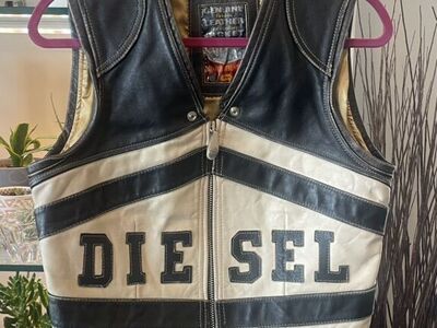 Diesel Flying Cougar Leather Vest