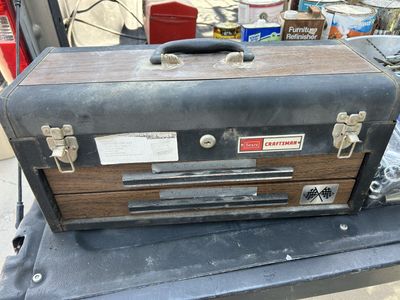 Craftsman Vintage Portable Metal Tool Box with 2-Drawer Chest & Tools