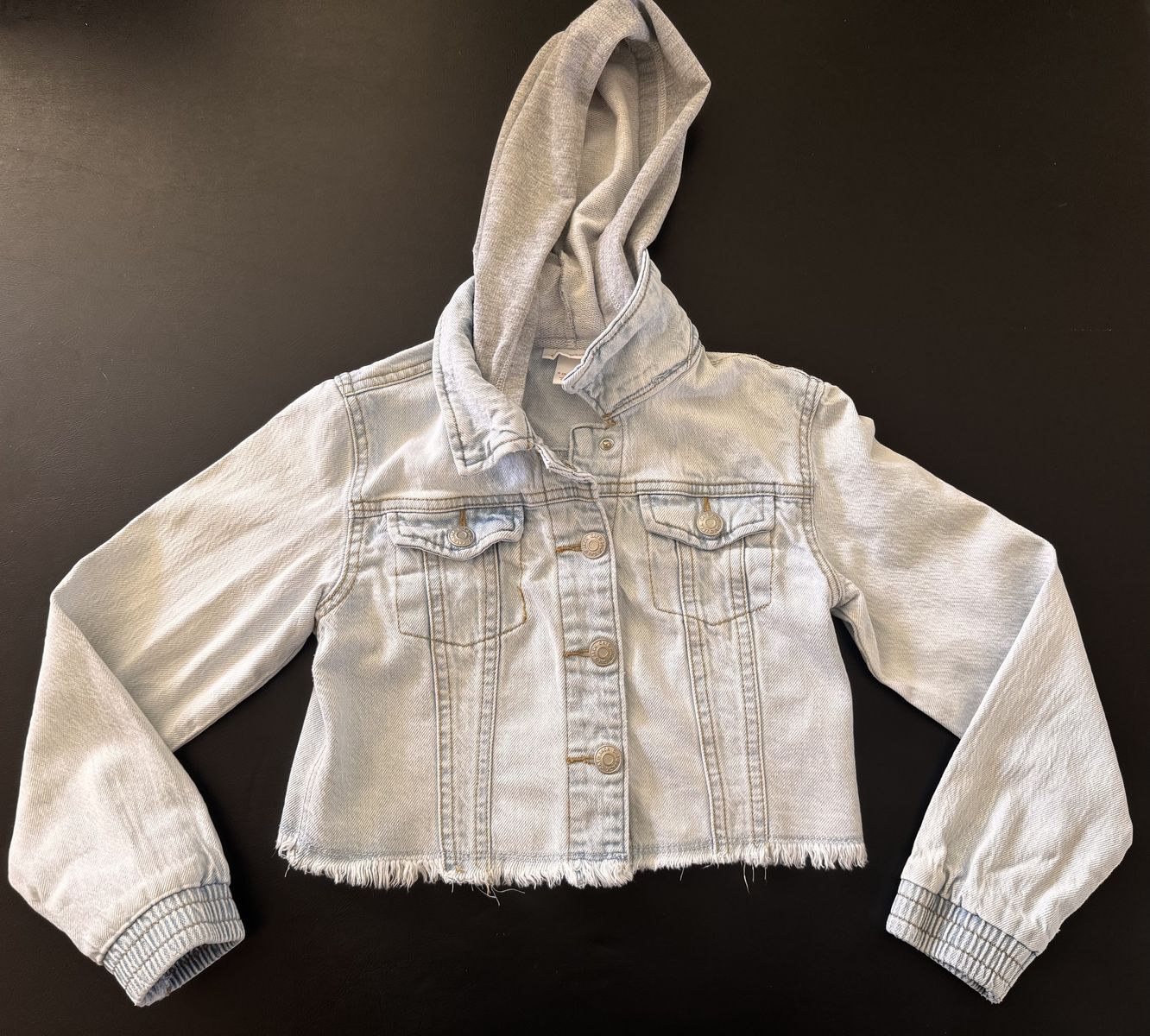 Cat & Jack Denim Jacket with Hood S (6/6X)