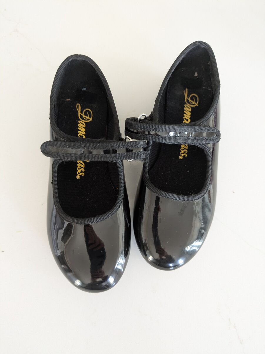 Children’s Black Velcro Tap Shoes Size 12