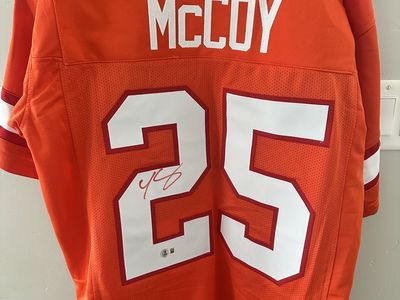 LeSean McCoy Signed Tampa Bay Buccaneers Creamsicle Jersey – Beckett Certified