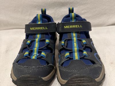 Merrell toddler size 12 blue with lime, trim, water or hiking sandals