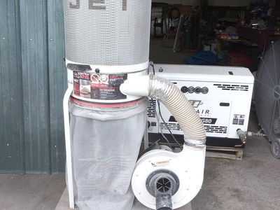 JET 1-1/2 HP Industrial Dust Collector 115/230V w/ Hoses, Fittings & Mobile Base
