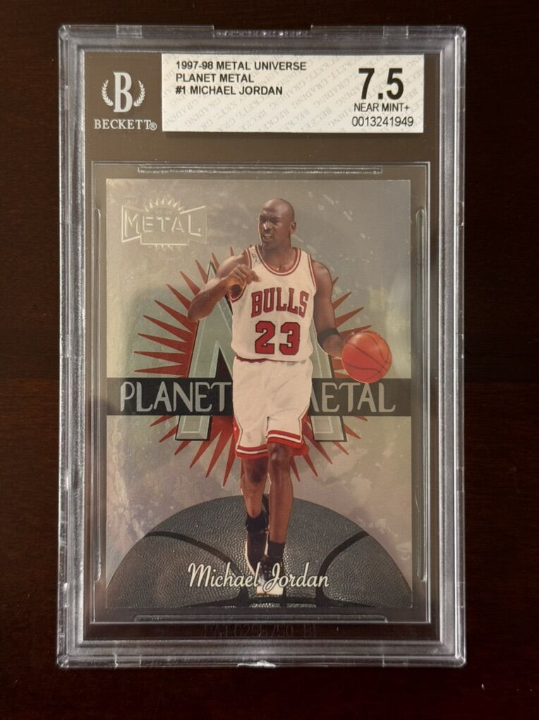 1997 Michael  Jordan Planet Metal #1 BGS 7.5