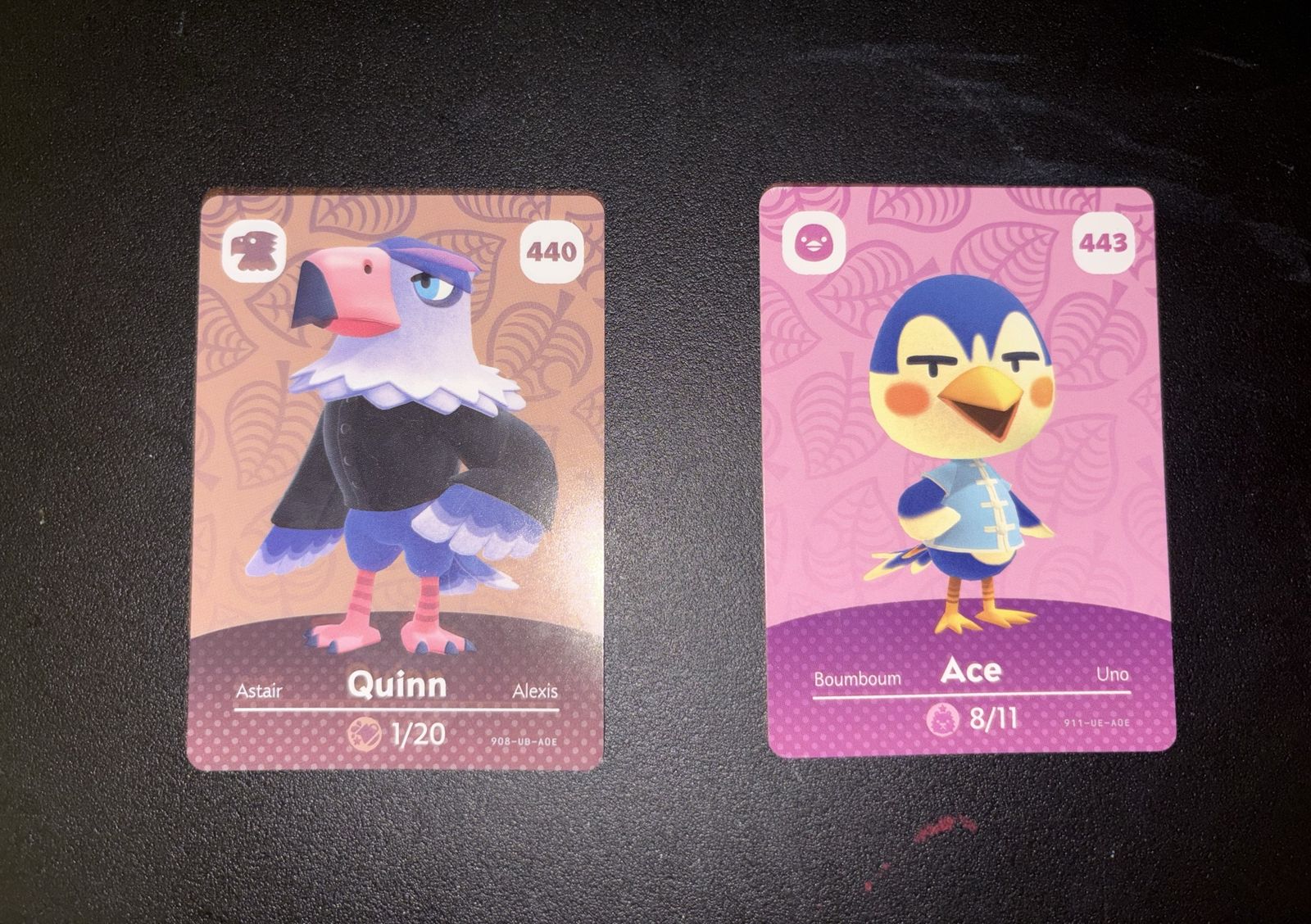 Animal Crossing New Horizons Amiibos, Ace and Quinn