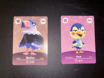 Animal Crossing New Horizons Amiibos, Ace and Quinn