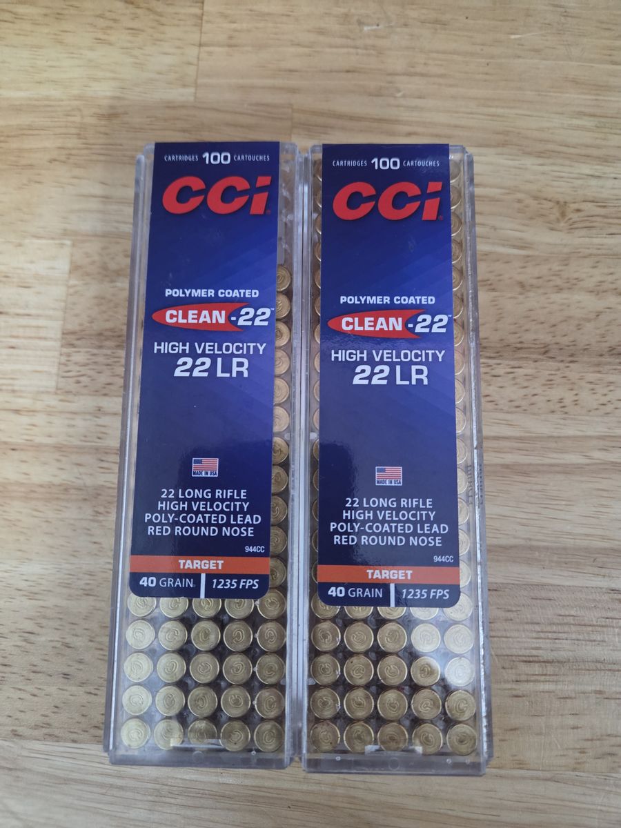 175 rounds of CCI Clean-22 22LR 40gr 1235 FPS