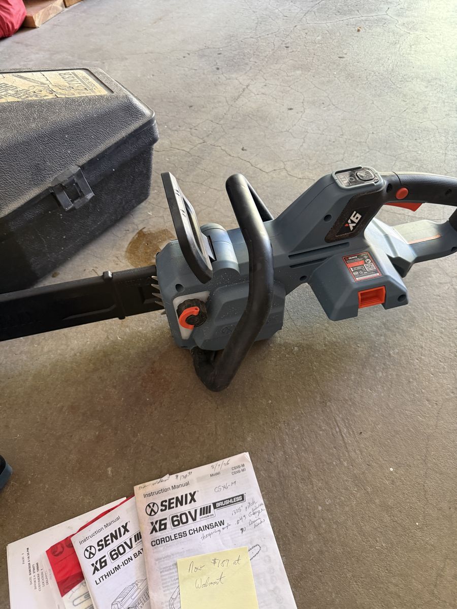 Senix X6 60V Cordless Chainsaw - 16"