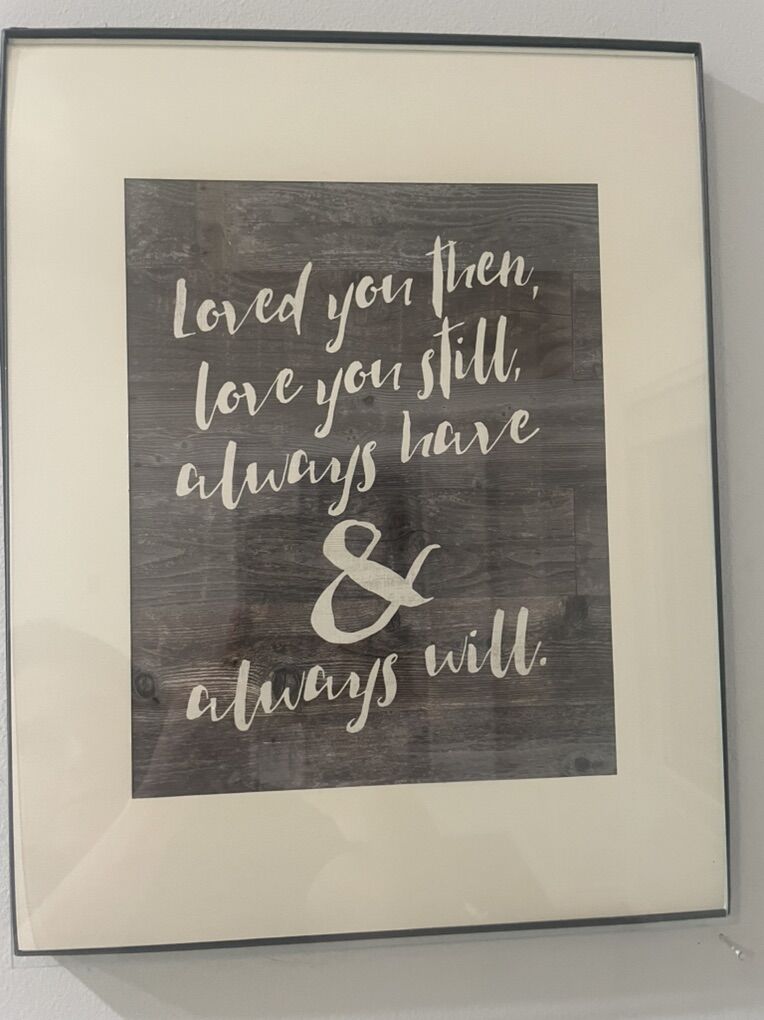3 framed love wall art 8x10