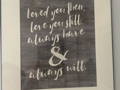 3 framed love wall art 8x10