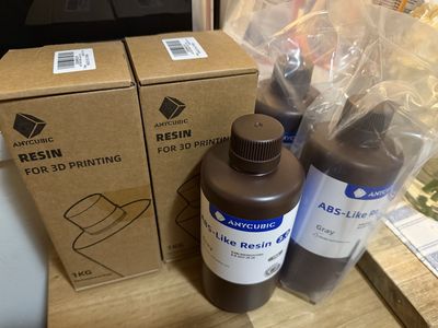 ANYCUBIC ABS-Like Resin 3.0 Gray, Five 1kg Bottles