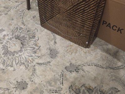 Square Woven Rattan Wall Decor Hanging Basket Tray - Brown 2 pieced