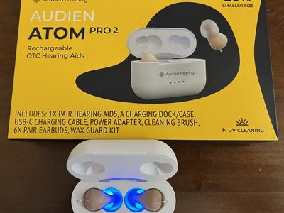 Audien Atom Pro 2 Rechargeable OTC Hearing Aids – Like New - $50