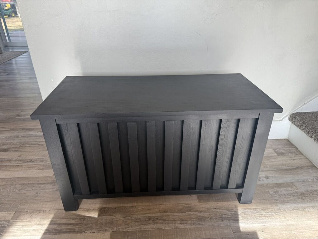 Black Modern Storage Bench/ Toy Chest