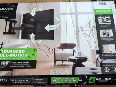 SANUS Elite Full Motion TV Wall Mount 65-100 Inch - New, Opened Box