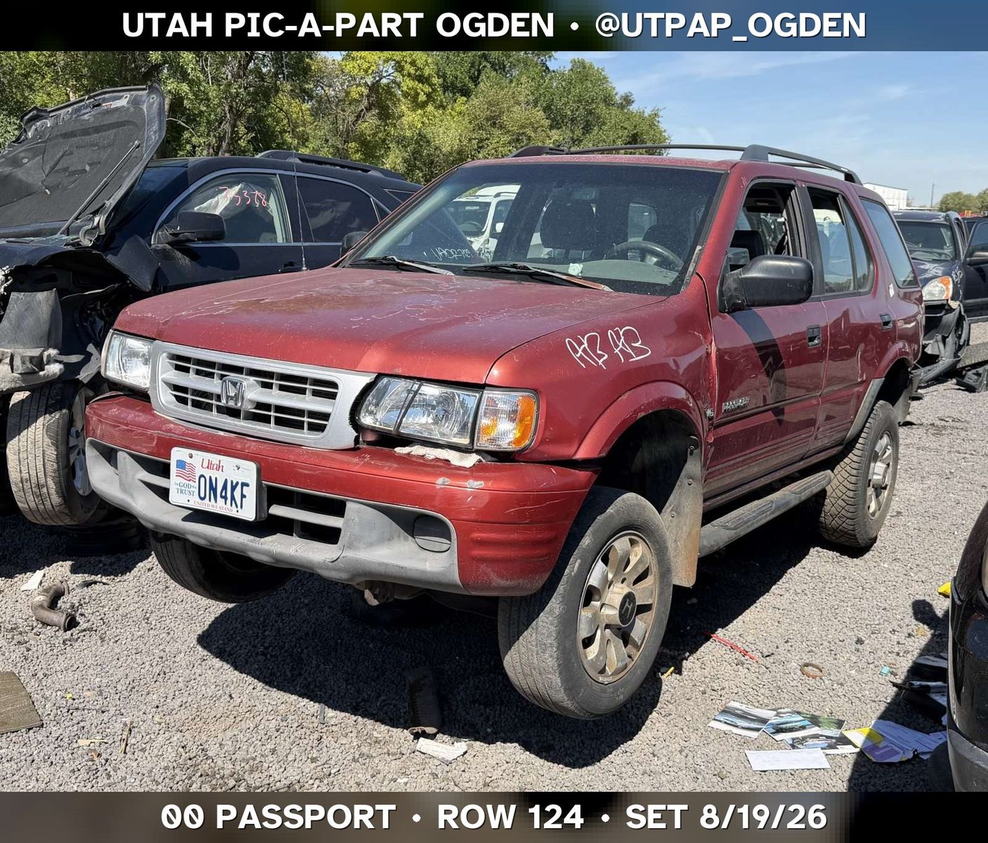 Just In! 2000 Honda Passport Parts - UTPAP Ogden