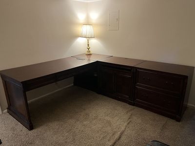 Solid Cherry Wood L shape desk