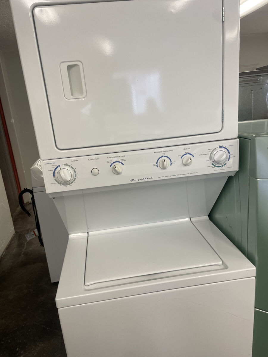 Frigidaire Washer and Dryer Stack Set, Excellent Condition, Warranty Included!