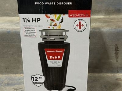 American Standard Slim-Line ASD-825-SL 1-1/4 HP Food Waste Disposer & Installation Kit