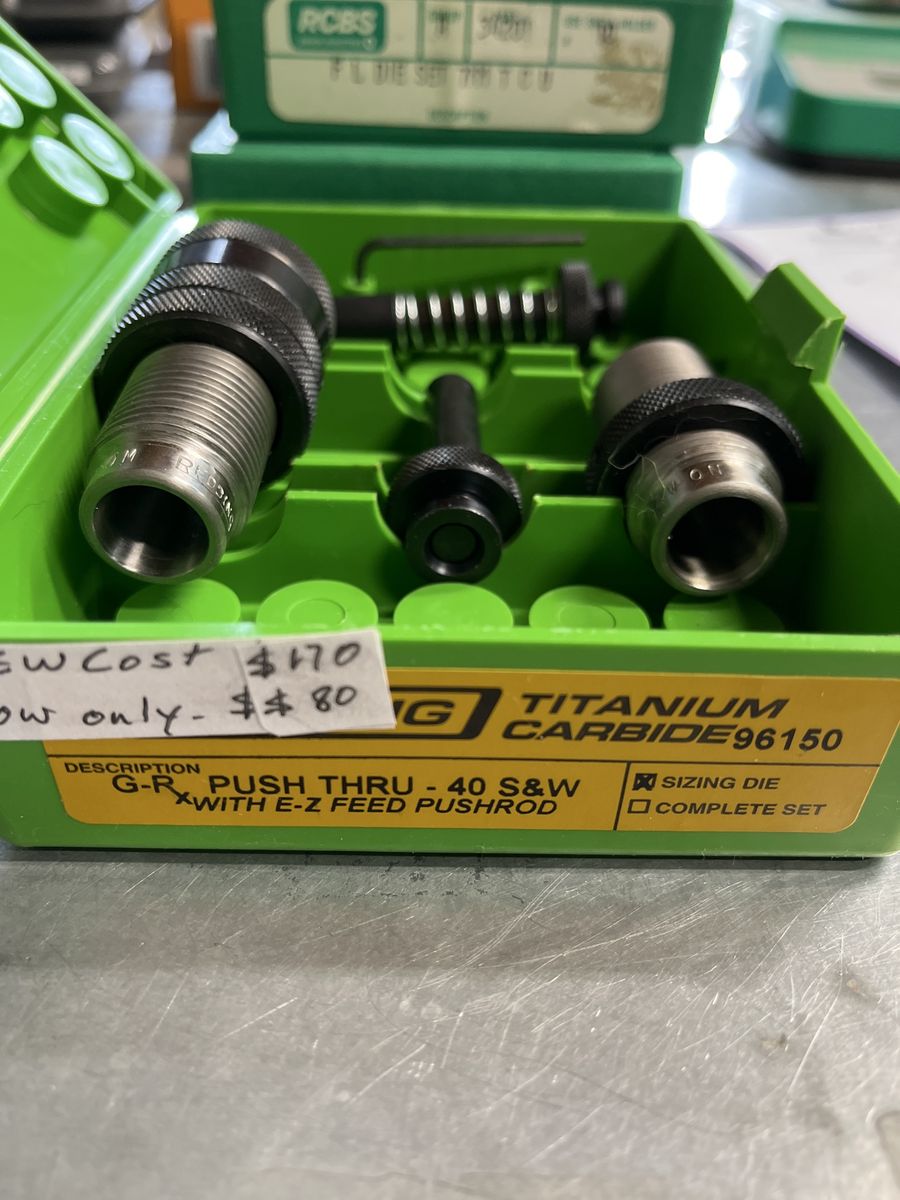 Redding 40 sw Push Thru Sizing Die.