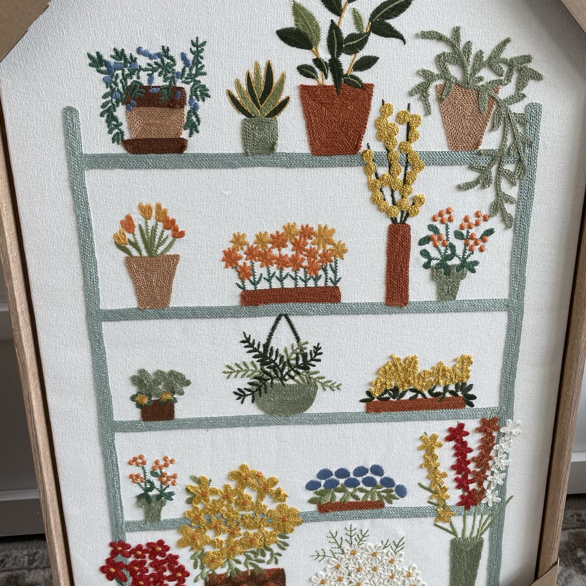 New Home Woven Embroidered Textile Wall Art 18x26