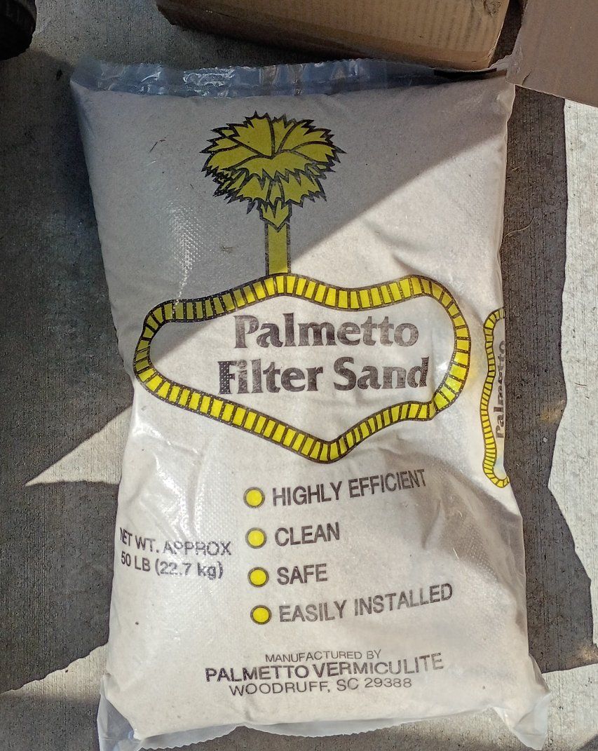 Palmetto Filter Sand, 50 LB (22.7 kg) - Highly Efficient, Clean, Safe, Easily Installed