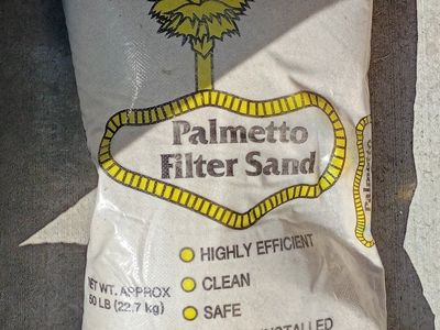 Palmetto Filter Sand, 50 LB (22.7 kg) - Highly Efficient, Clean, Safe, Easily Installed