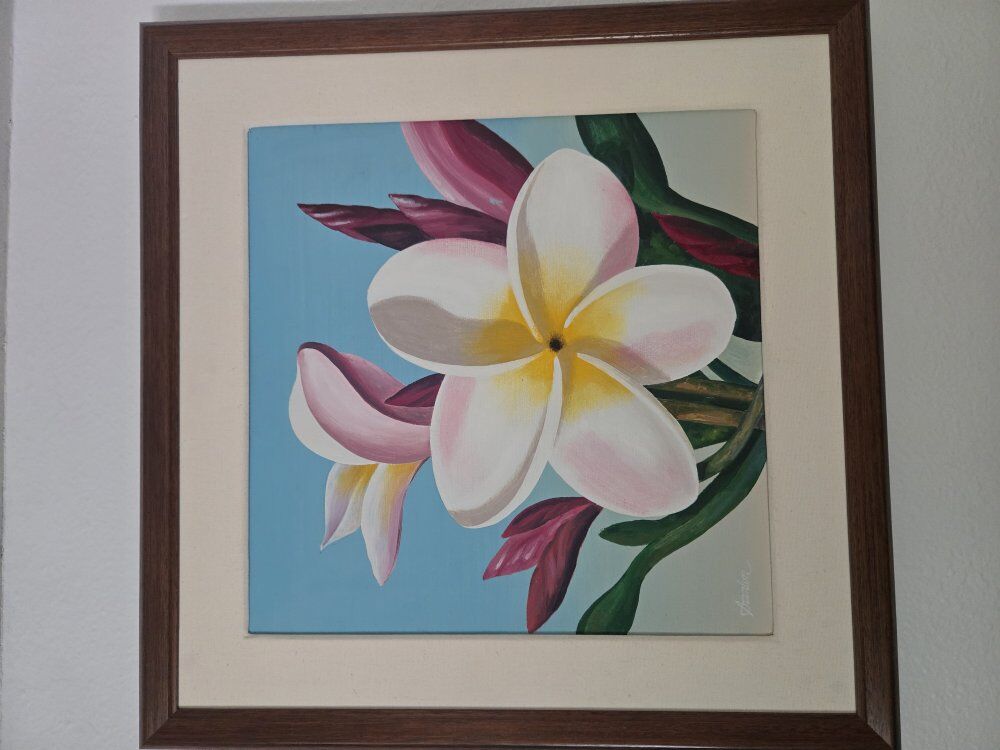 Beautiful tropical flower painting
