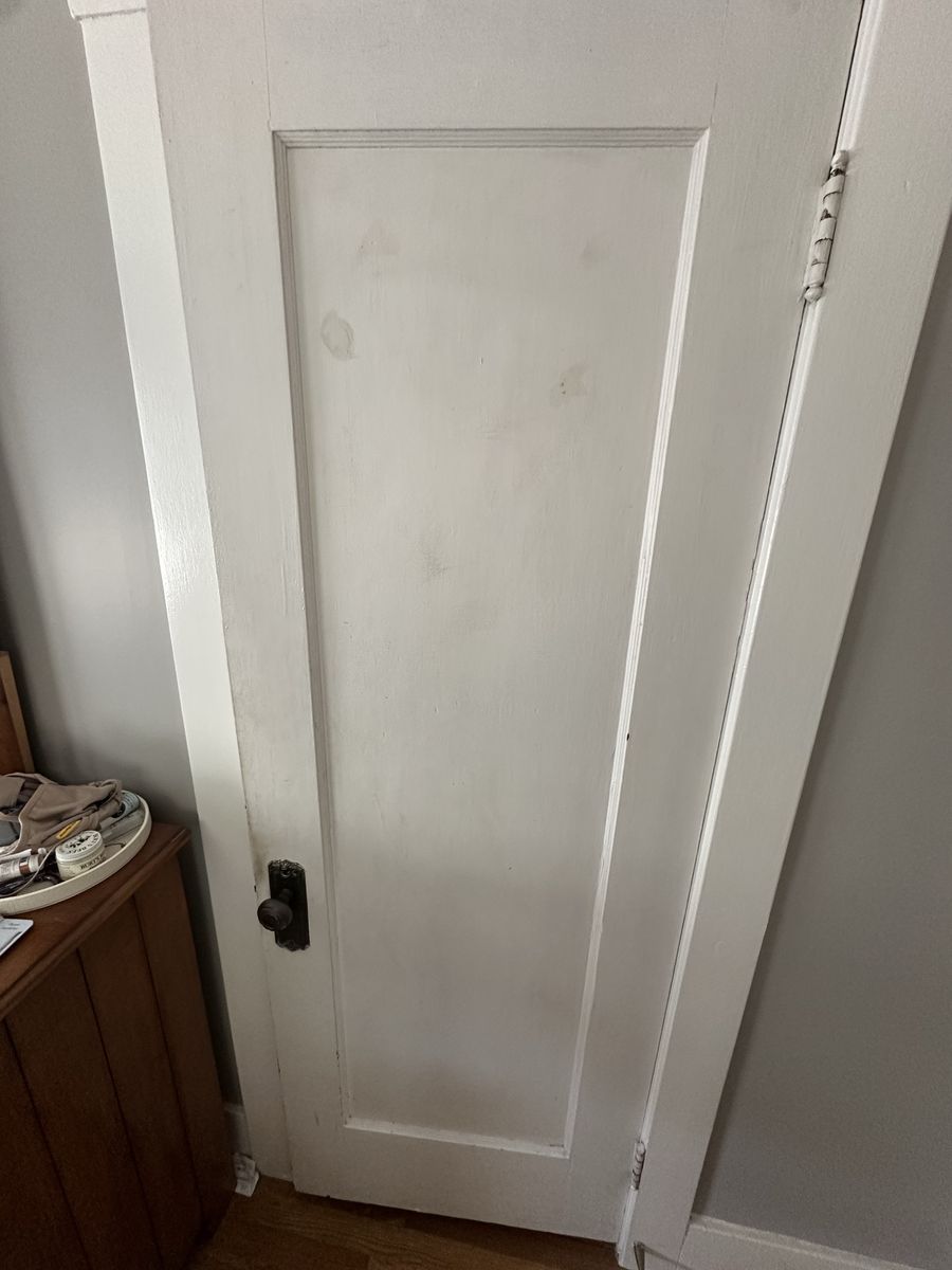 Vintage Single Panel Interior Solid Wood Doors- White Painted