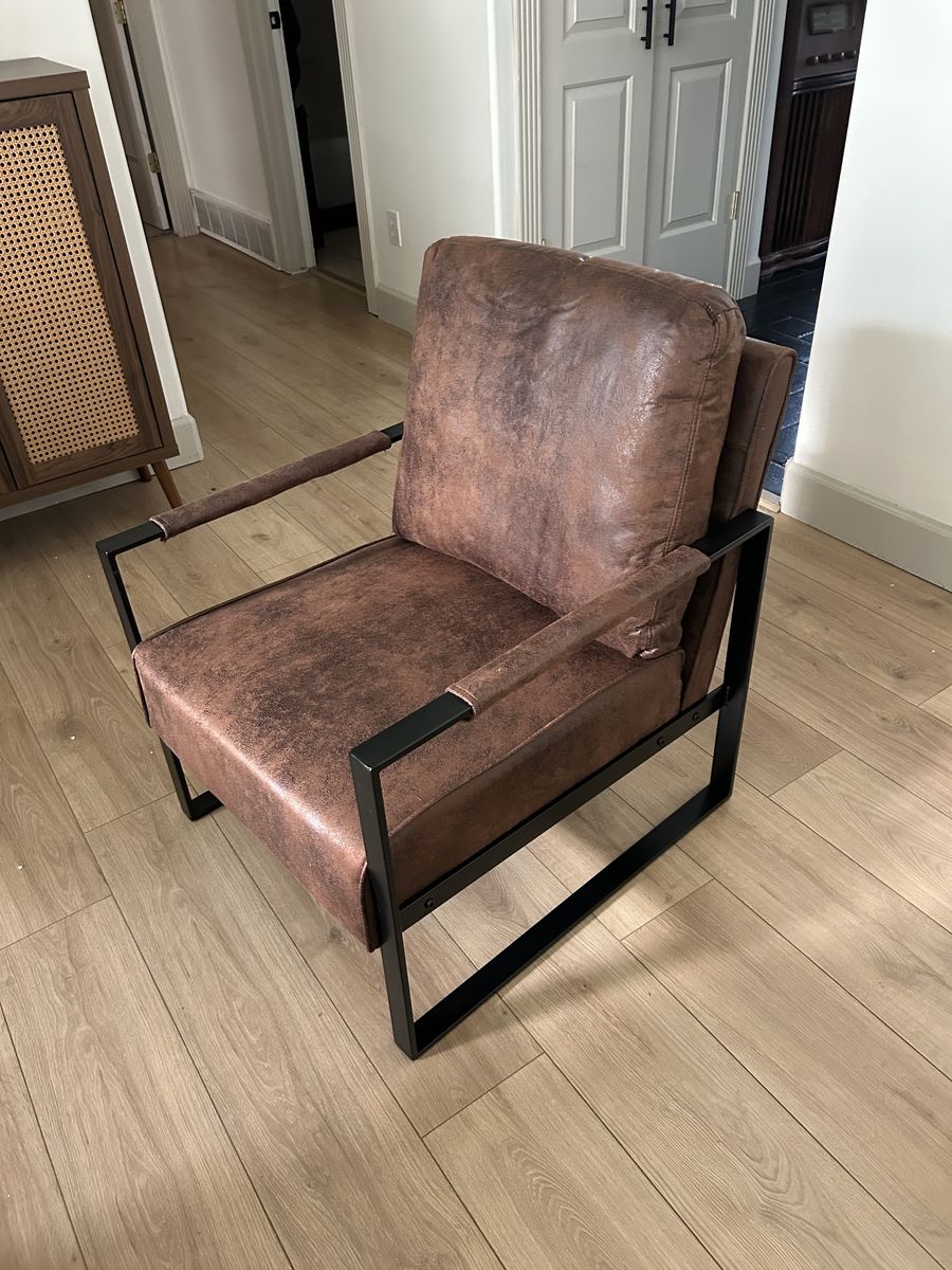Brown Microfiber Arm Chair