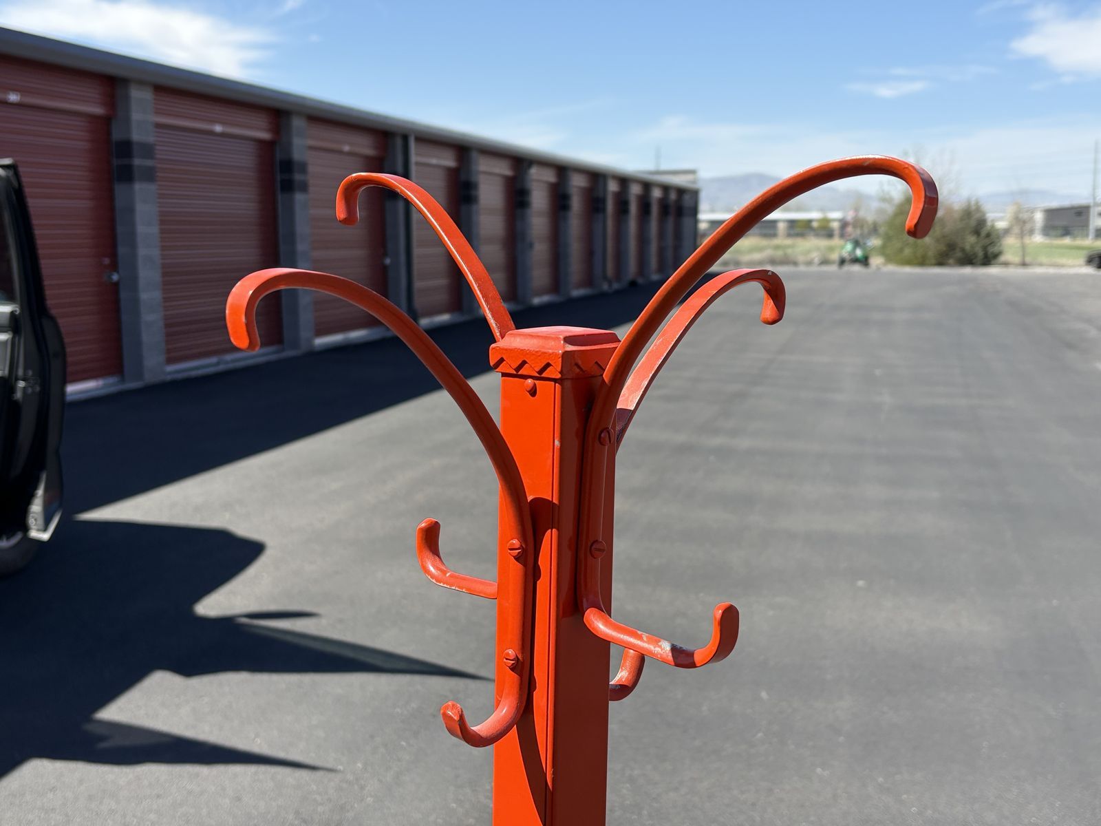 Fab, Vintage Mid Century coat rack.  Solid metal construction and super sturdy