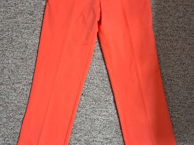 Adidas Solid Orange-Pink Golf Pants 32/32