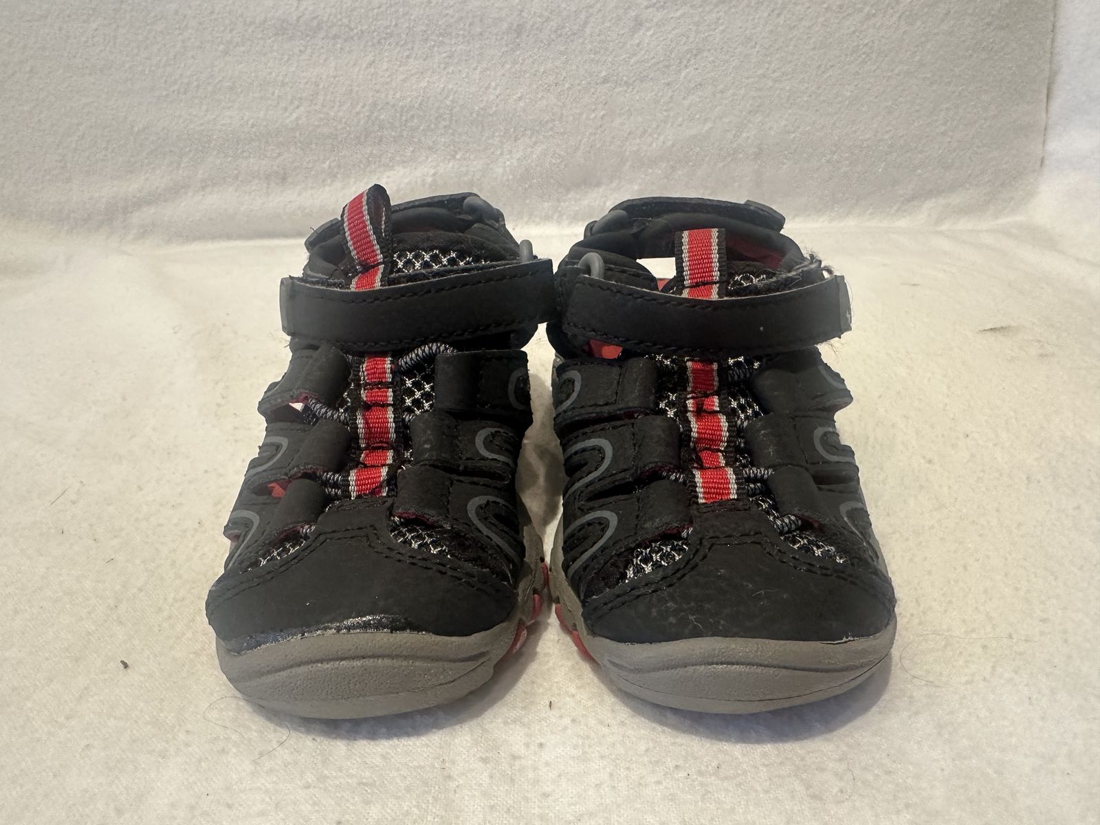 Cat & Jak Toddler Size 6 Black/Red, Hiking Sandals