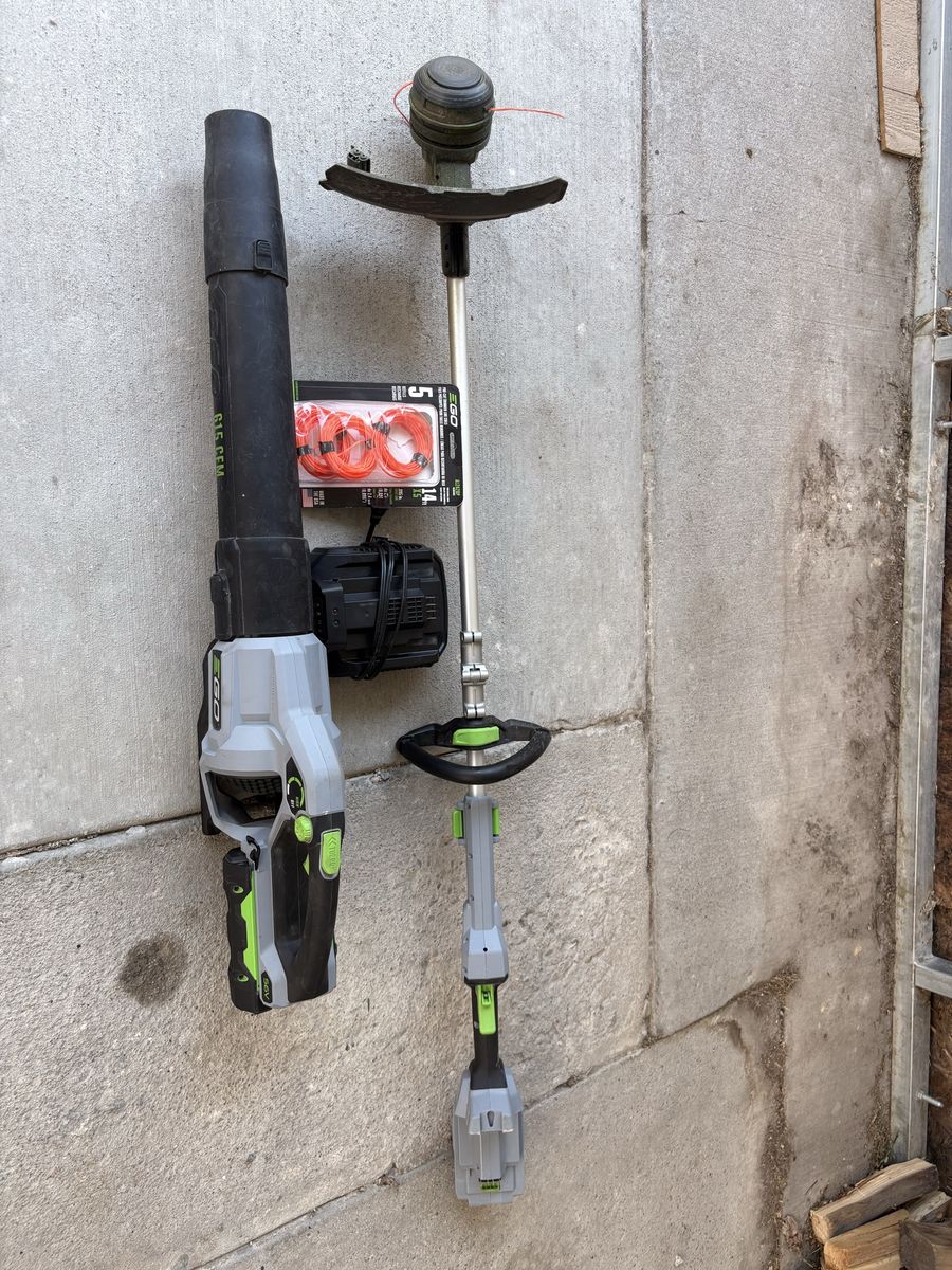 EGO POWER+ 56V Cordless Blower, String Trimmer Combo Set with Charger & Extra Trimmer Lineage