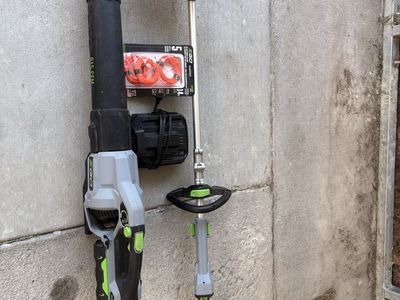 EGO POWER+ 56V Cordless Blower, String Trimmer Combo Set with Charger & Extra Trimmer Lineage