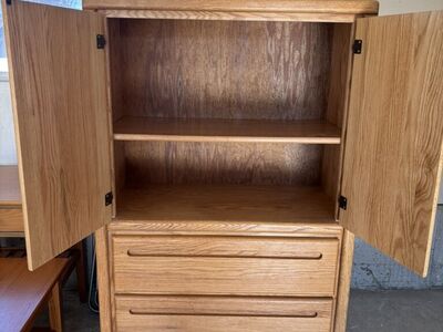 Solid Oak Wardrobe Cabinet
