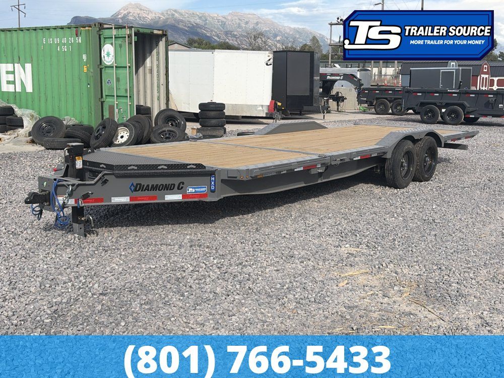 8.5x24 Diamond C HXD 208 Wide Body w/ Drive Over Fenders Tilt Trailer - 18K GVWR - ABS Brakes