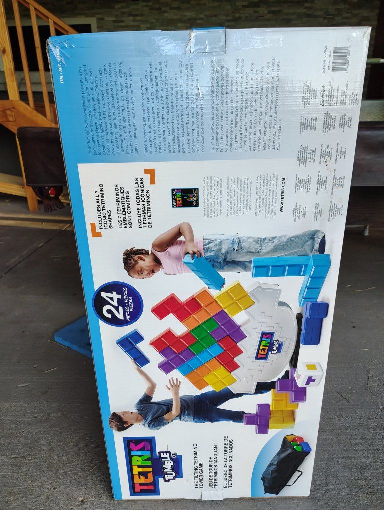 Tetris Tumble XL The Tilting Tetrimino Tower Game 24 Pieces Indoor Outdoor