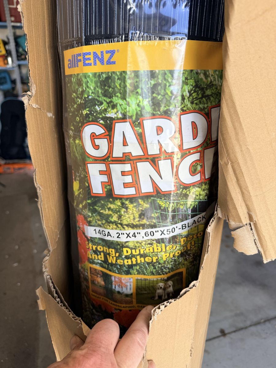 AllFENZ 14 GA. Black Garden Fence, 2"x4" Mesh, 60" x 50', Strong & Weatherproof
