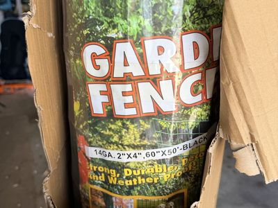 AllFENZ 14 GA. Black Garden Fence, 2"x4" Mesh, 60" x 50', Strong & Weatherproof