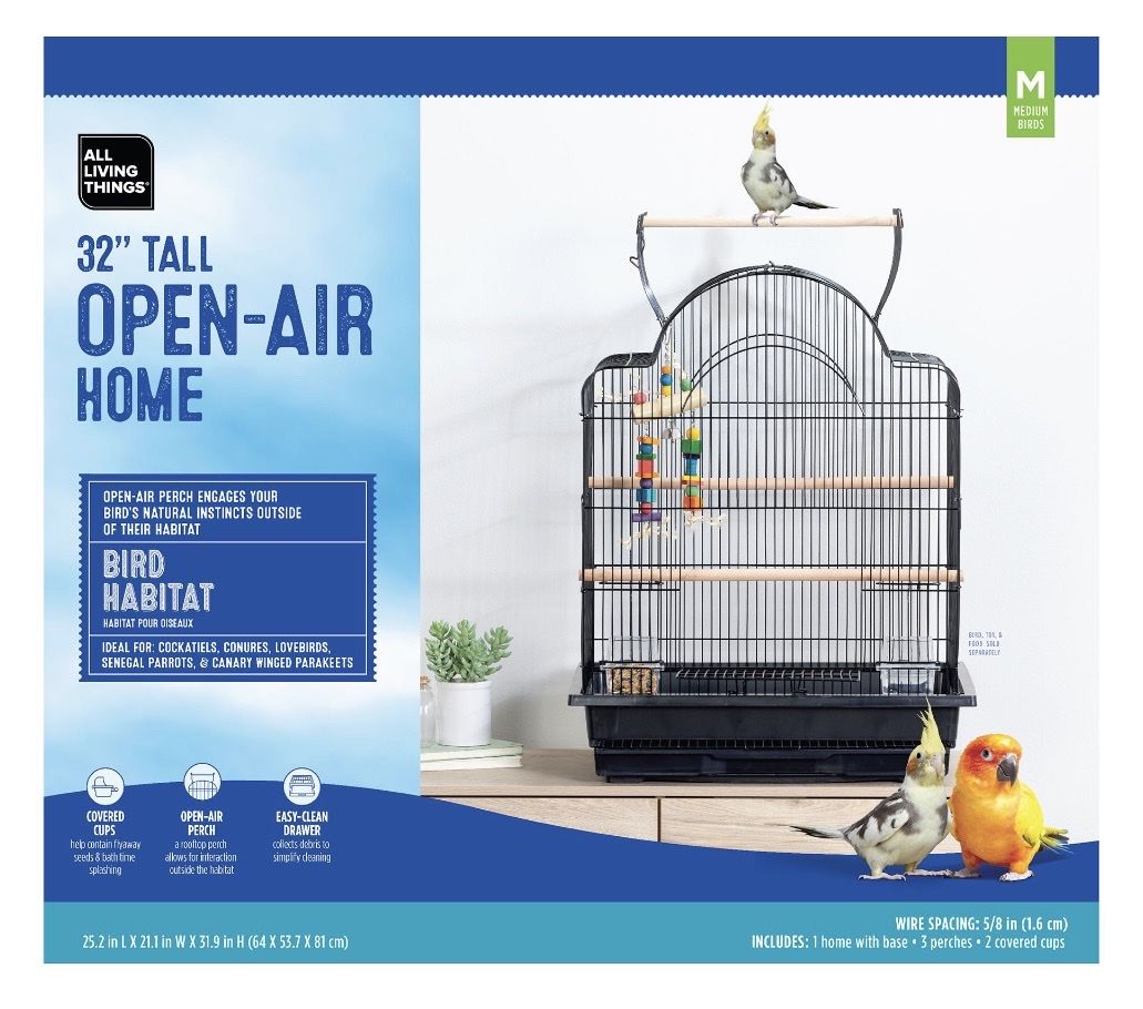 All living things bird cage 25.2”x21.1”x31.9” 