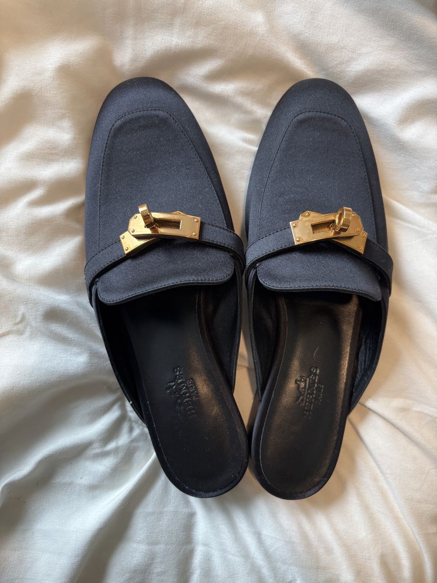 Hermes Femme Mule Satin Flats