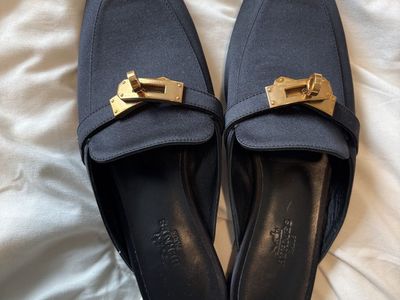 Hermes Femme Mule Satin Flats