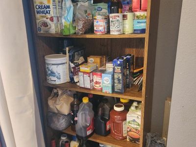 Tall Wooden Bookshelf / Pantry Storage shelves