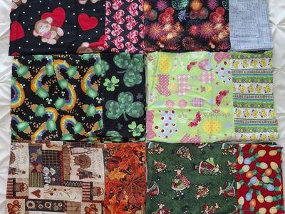 6 Holiday Pillowcases or Novelty Seasonal Fabric