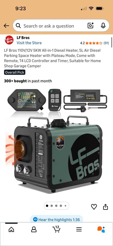 Brand New LF Bros N2-T Diesel Heater