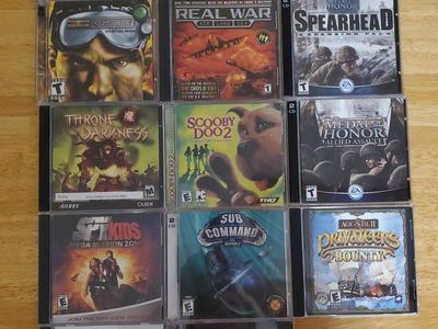 Vintage PC CD-ROM Video Games Lot - Command & Conquer, Medal of Honor, Wolfenstein & More